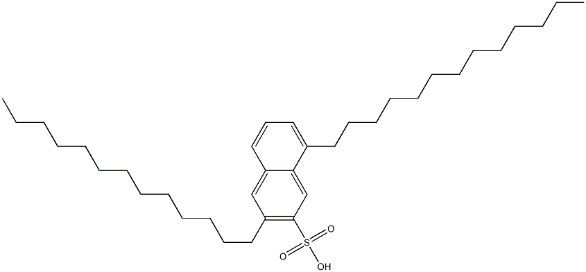 3,8-Ditridecyl-2-naphthalenesulfonic acid Struktur