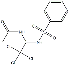 N-(1-Phenylsulfonylamino-2,2,2-trichloroethyl)acetamide Struktur