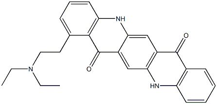 1-[2-(Diethylamino)ethyl]-5,12-dihydroquino[2,3-b]acridine-7,14-dione Struktur