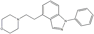 1-Phenyl-4-[2-morpholinoethyl]-1H-indazole Struktur