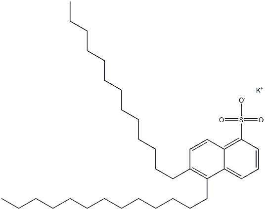 5,6-Ditridecyl-1-naphthalenesulfonic acid potassium salt Struktur