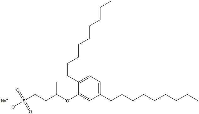 3-(2,5-Dinonylphenoxy)butane-1-sulfonic acid sodium salt Struktur