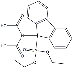 [9-[Bis(hydroxycarbonyl)amino]-9H-fluoren-9-yl]phosphonic acid diethyl ester Struktur