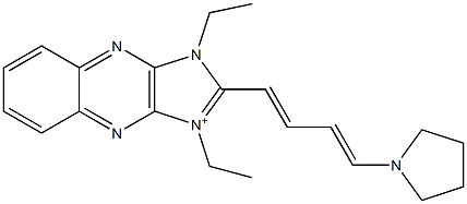 1,3-Diethyl-2-[4-(1-pyrrolidinyl)-1,3-butadienyl]-1H-imidazo[4,5-b]quinoxalin-3-ium Struktur