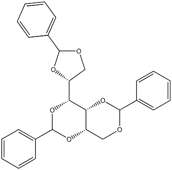 1-O,3-O:2-O,4-O:5-O,6-O-Tribenzylidene-D-glucitol Struktur