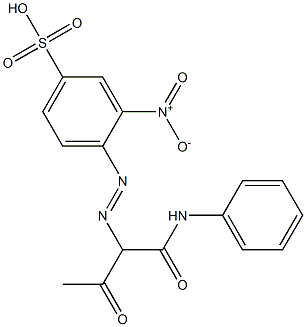 4-[1-(N-Phenylcarbamoyl)-2-oxopropylazo]-3-nitrobenzenesulfonic acid Struktur