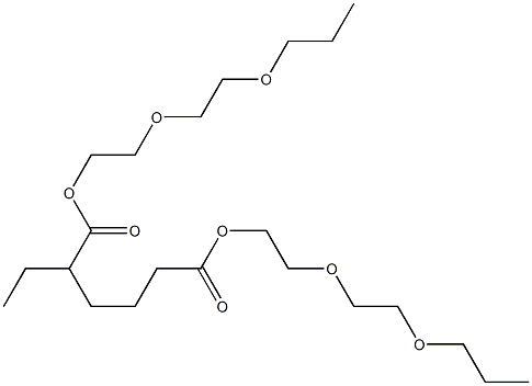 2-Ethyladipic acid bis[2-(2-propoxyethoxy)ethyl] ester Struktur