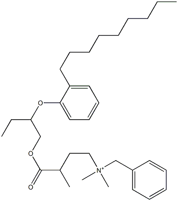 N,N-Dimethyl-N-benzyl-N-[3-[[2-(2-nonylphenyloxy)butyl]oxycarbonyl]butyl]aminium Struktur