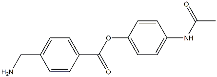 4-(Aminomethyl)benzoic acid 4-(acetylamino)phenyl ester Struktur