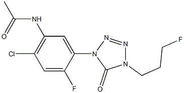 1-(2-Fluoro-4-chloro-5-acetylaminophenyl)-4-(3-fluoropropyl)-1H-tetrazol-5(4H)-one Struktur