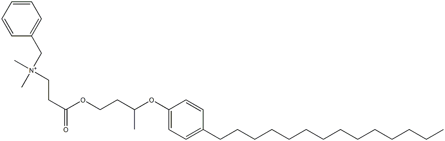 N,N-Dimethyl-N-benzyl-N-[2-[[3-(4-tetradecylphenyloxy)butyl]oxycarbonyl]ethyl]aminium Struktur