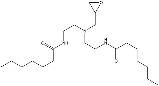 N,N'-[(Oxiran-2-ylmethylimino)bis(2,1-ethanediyl)]bis(heptanamide) Struktur