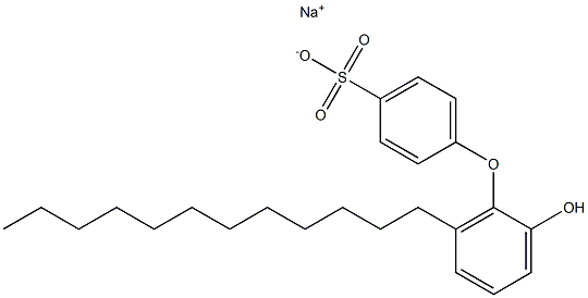 2'-Hydroxy-6'-dodecyl[oxybisbenzene]-4-sulfonic acid sodium salt Struktur