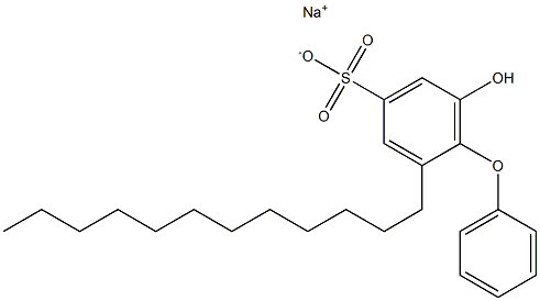 6-Hydroxy-2-dodecyl[oxybisbenzene]-4-sulfonic acid sodium salt Struktur