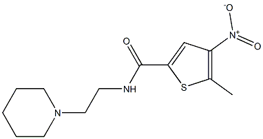 N-[2-(1-Piperidinyl)ethyl]-5-methyl-4-nitrothiophene-2-carboxamide Struktur