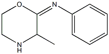 3-Methyl-2-phenyliminotetrahydro-2H-1,4-oxazine Struktur