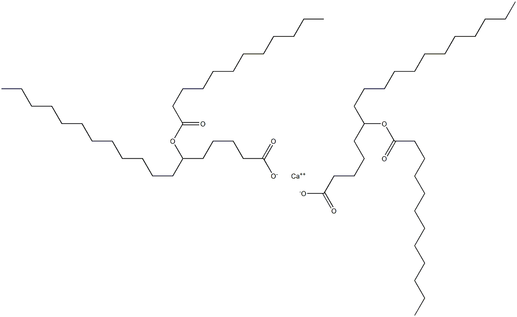 Bis(6-dodecanoyloxystearic acid)calcium salt Struktur