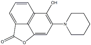 7-Piperidino-6-hydroxy-2H-naphtho[1,8-bc]furan-2-one Struktur