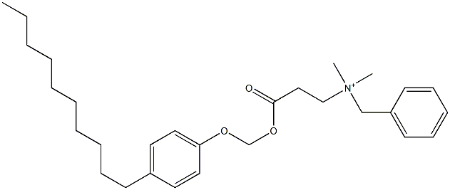 N,N-Dimethyl-N-benzyl-N-[2-[[(4-decylphenyloxy)methyl]oxycarbonyl]ethyl]aminium Struktur