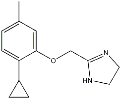 2-[(5-Methyl-2-cyclopropylphenoxy)methyl]-2-imidazoline Struktur