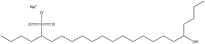 19-Hydroxytricosane-5-sulfonic acid sodium salt Struktur