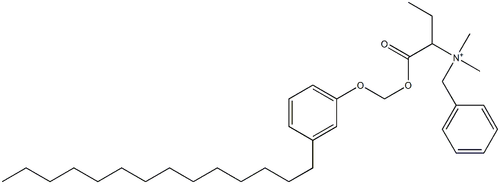 N,N-Dimethyl-N-benzyl-N-[1-[[(3-tetradecylphenyloxy)methyl]oxycarbonyl]propyl]aminium Struktur