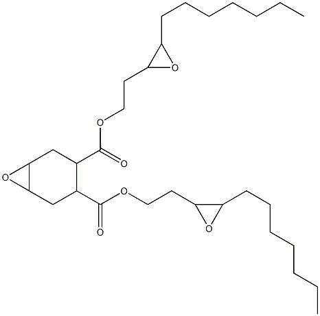 7-Oxabicyclo[4.1.0]heptane-3,4-dicarboxylic acid bis(3,4-epoxyundecan-1-yl) ester Struktur