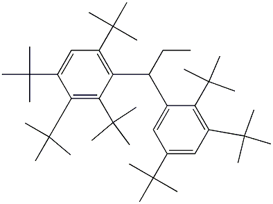 1-(2,3,4,6-Tetra-tert-butylphenyl)-1-(2,3,5-tri-tert-butylphenyl)propane Struktur