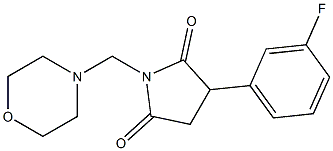 2-(m-Fluorophenyl)-N-(morpholinomethyl)succinimide Struktur