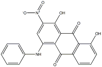 1-Anilino-4,5-dihydroxy-3-nitroanthraquinone Struktur