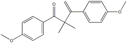 1,3-Bis(4-methoxyphenyl)-2,2-dimethyl-3-buten-1-one Struktur