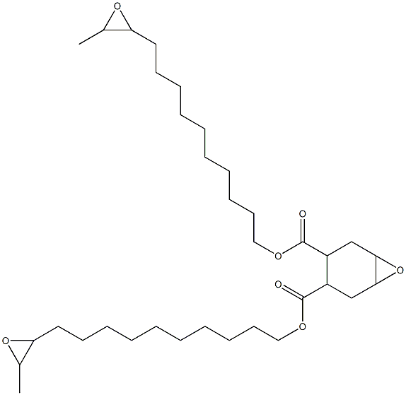 7-Oxabicyclo[4.1.0]heptane-3,4-dicarboxylic acid bis(11,12-epoxytridecan-1-yl) ester Struktur