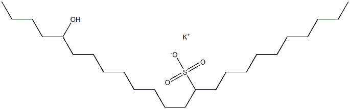 20-Hydroxytetracosane-11-sulfonic acid potassium salt Struktur