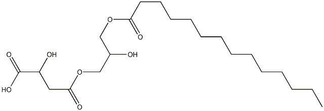 D-Malic acid hydrogen 4-(2-hydroxy-3-tetradecanoyloxypropyl) ester Struktur