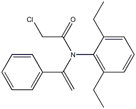 N-[1-(Phenyl)vinyl]-N-(2,6-diethylphenyl)-2-chloroacetamide Struktur