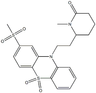 2-(Methylsulfonyl)-10-[2-(1-methyl-6-oxopiperidin-2-yl)ethyl]-10H-phenothiazine 5,5-dioxide Struktur