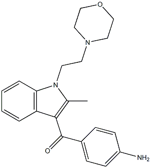 3-(4-Aminobenzoyl)-2-methyl-1-[2-morpholinoethyl]-1H-indole Struktur