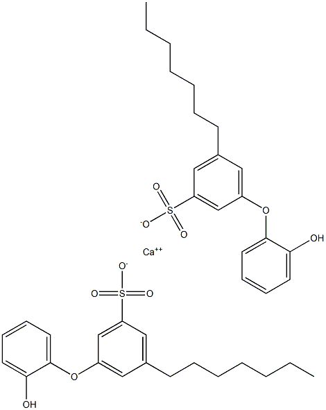 Bis(2'-hydroxy-5-heptyl[oxybisbenzene]-3-sulfonic acid)calcium salt Struktur