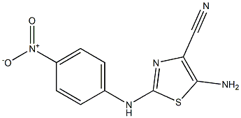 5-Amino-2-[4-nitrophenylamino]thiazole-4-carbonitrile Struktur