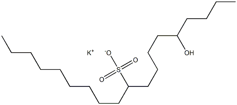 5-Hydroxynonadecane-10-sulfonic acid potassium salt Struktur