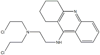 N,N-Bis(2-chloroethyl)-N'-(1,2,3,4-tetrahydroacridin-9-yl)-1,2-ethanediamine Struktur