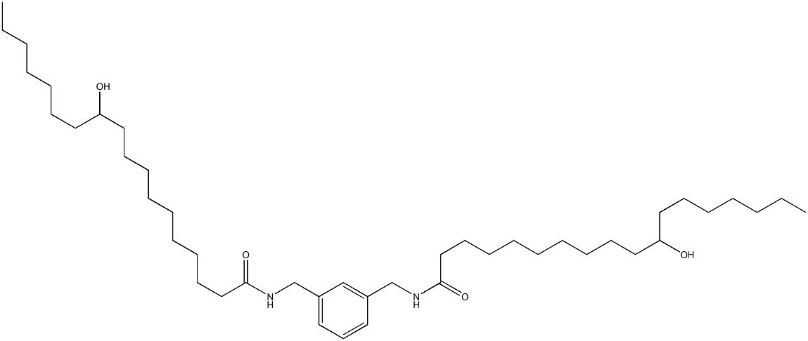 N,N'-(1,3-Phenylenebismethylene)bis(11-hydroxystearamide) Struktur