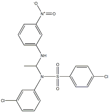 N-[1-[(3-Nitrophenyl)amino]ethyl]-N-(3-chlorophenyl)-4-chlorobenzenesulfonamide Struktur