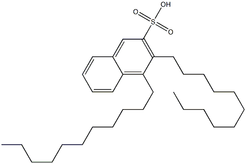 3,4-Diundecyl-2-naphthalenesulfonic acid Struktur