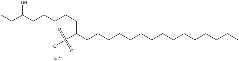 3-Hydroxytetracosane-9-sulfonic acid sodium salt Struktur