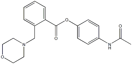 2-(Morpholinomethyl)benzoic acid 4-(acetylamino)phenyl ester Struktur