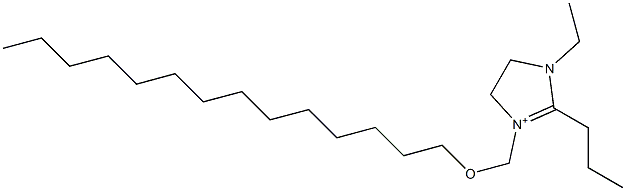 1-Ethyl-2-propyl-3-[(tetradecyloxy)methyl]-4,5-dihydro-1H-imidazol-3-ium Struktur