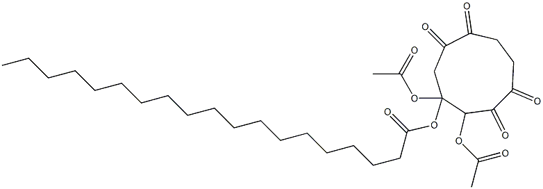 2,3-Bis(acetyloxy)-3-nonadecanoyloxy-1,5-dioxa-6,9-dioxocyclononane Struktur