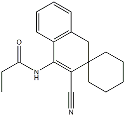 4-(Propionylamino)spiro[naphthalene-2(1H),1'-cyclohexane]-3-carbonitrile Struktur