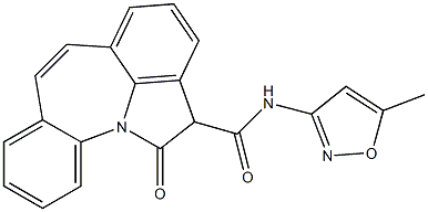 1,2-Dihydro-1-oxo-N-(5-methyl-3-isoxazolyl)indolo[1,7-ab][1]benzazepine-2-carboxamide Struktur